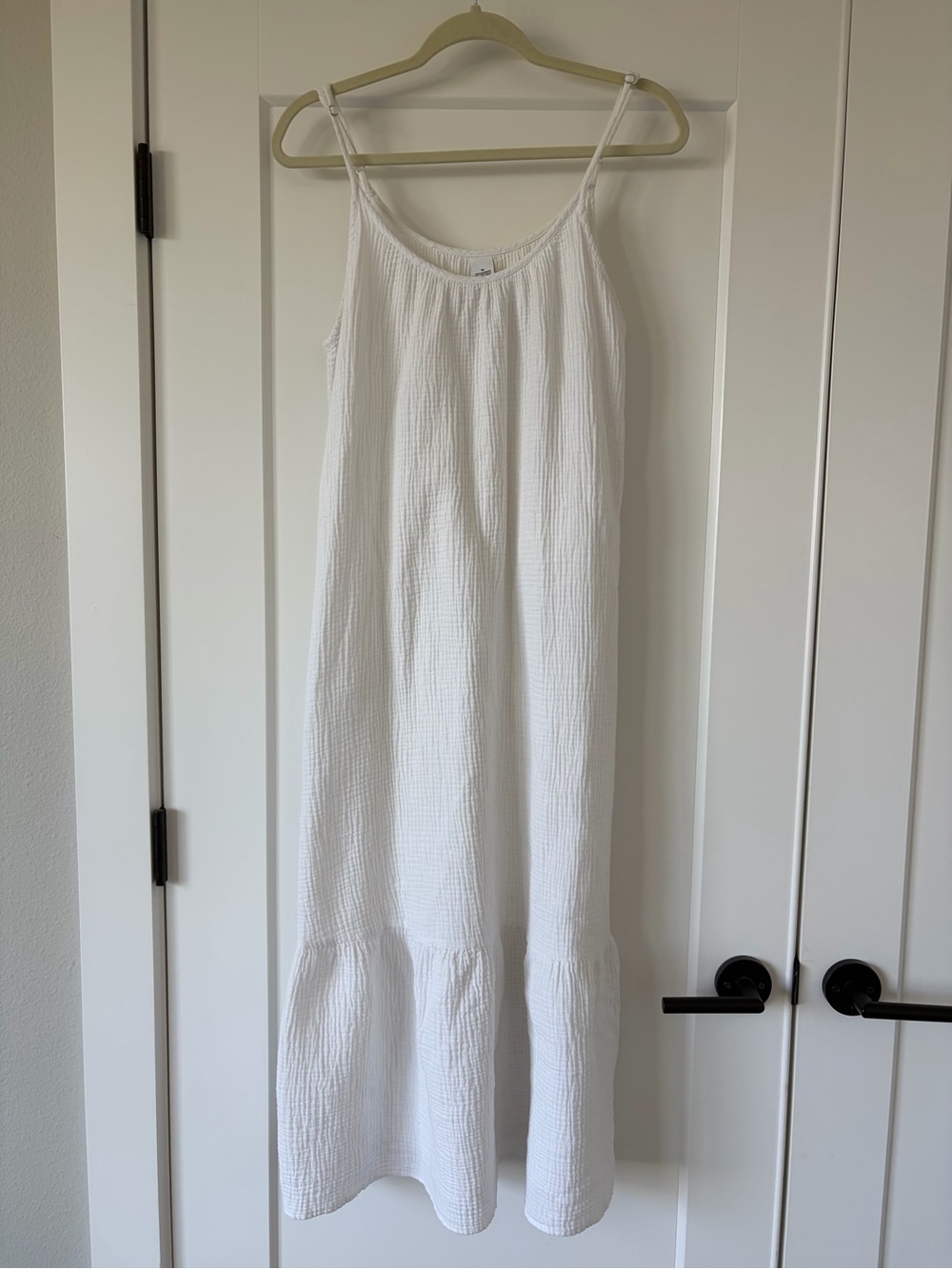 Organic Cotton Gauze White Maxi Sundress / Swim Coverup